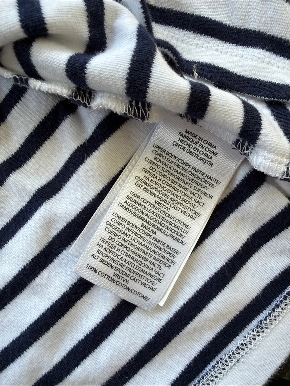 Ralph Lauren White & Navy Striped Baby Dress